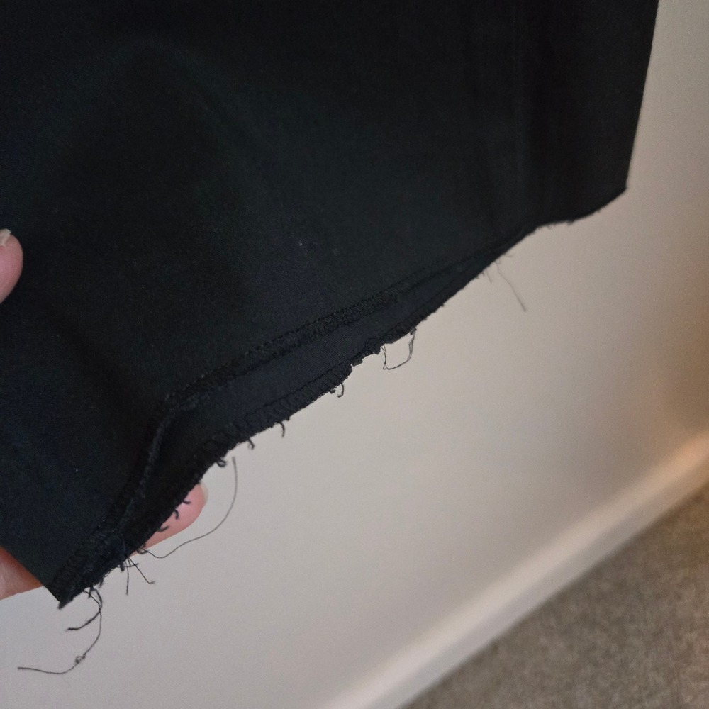 Golden Goose Black Straight Leg Chino Pants Raw Hem Frayed Trim - Picture 6 of 15